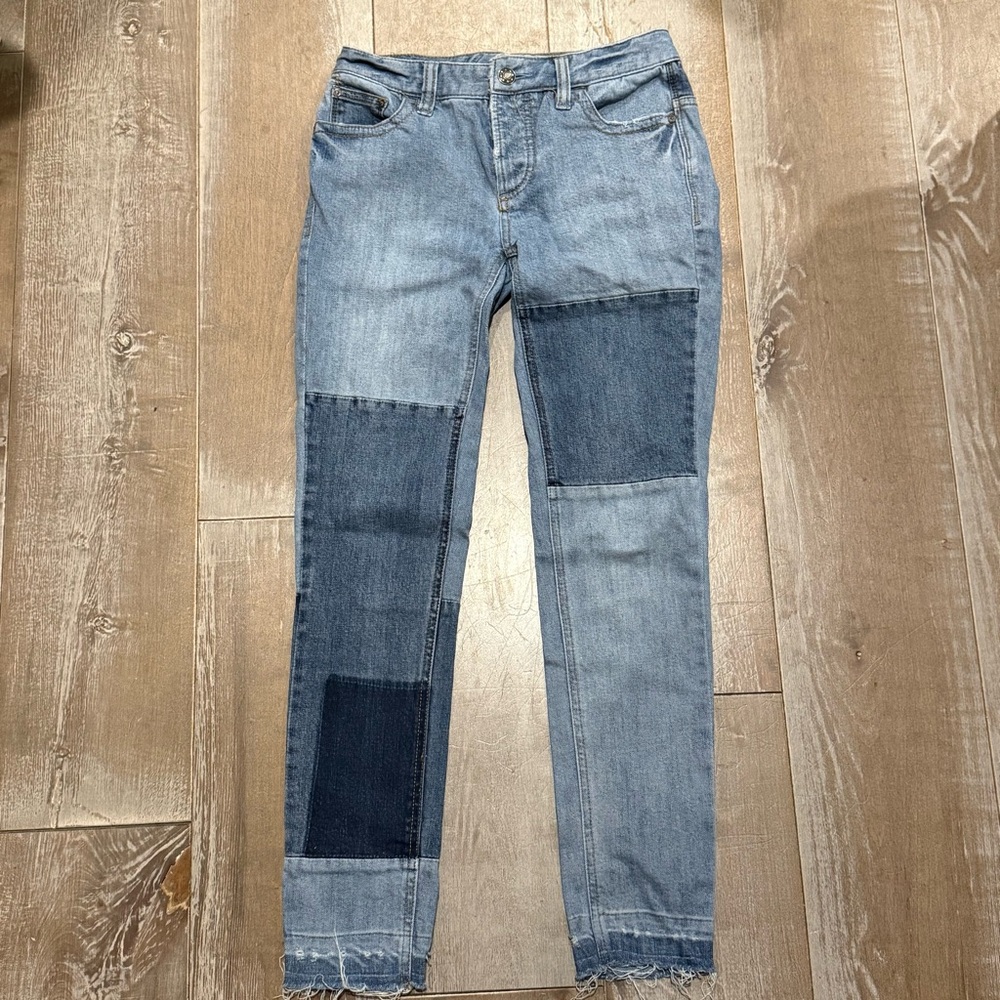Free People Patchwork Skinny Jeans